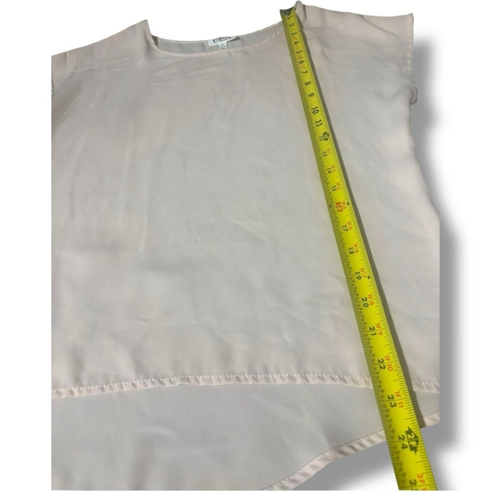 Ali & Kris Cream Pale Pink Cap Sleeve Shear Lightweight Blouse - Picture 8 of 15